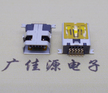 德州迷你 usb接口 mini 飞利蒲10p母座前插后贴