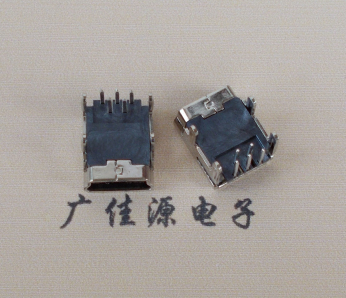德州Mini usb 5p接口,迷你B型母座,四脚DIP插板,连接器