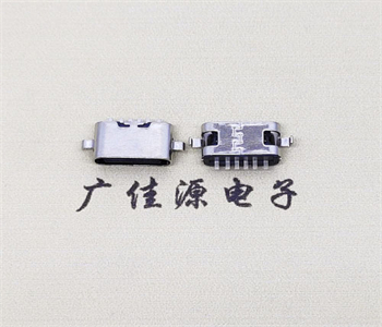 德州TYPE-C6P短体沉板两脚母座 长度5.1mm 沉板1.6、0.8mm