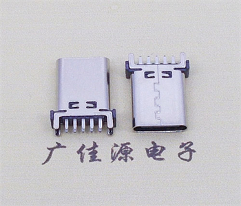 德州TYPE-C10P立式四脚插板端子插或贴母座 高度H=13.1、13.7、15mm