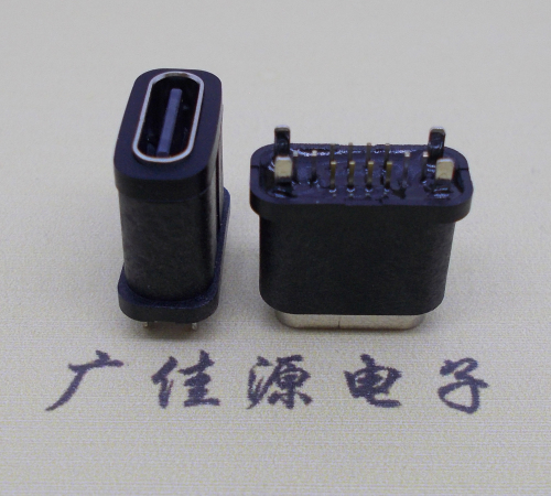 德州type-c16pin防水母座.IPX7防水等级.立插接口连接器